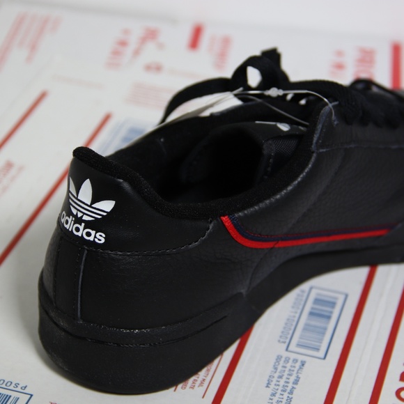 Adidas Black Leather CONTINENTAL 80 Sneakers - Picture 3 of 7